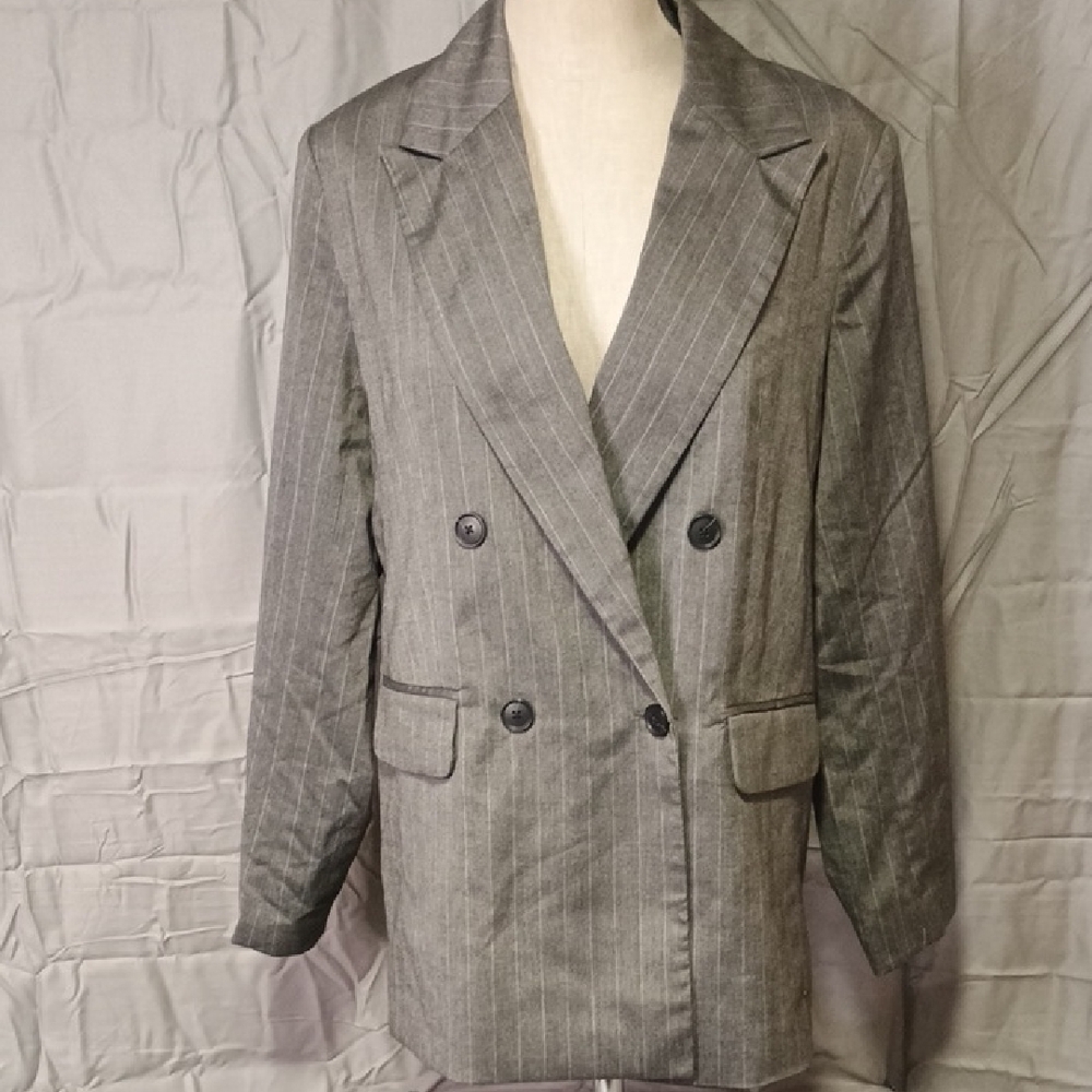 a new day Gray Blazer with Notched Lapels
